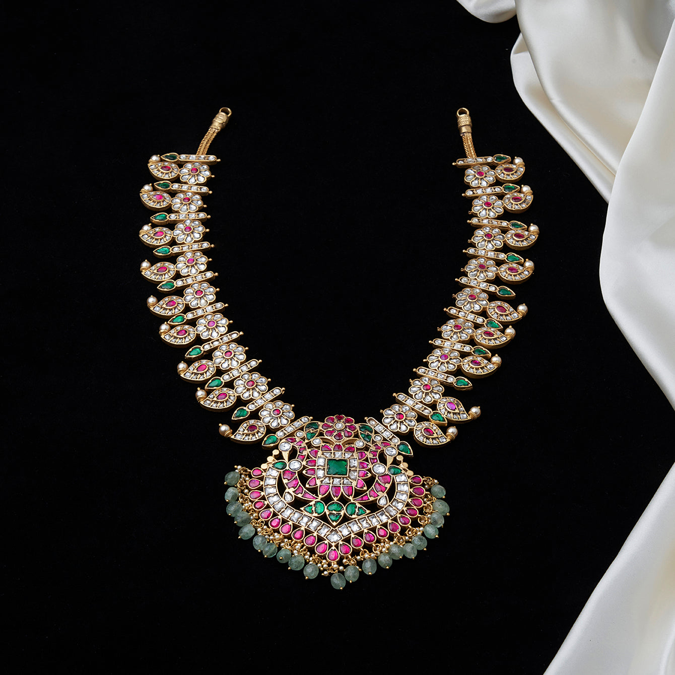 Floral Mango Jadau Haaram SM63137