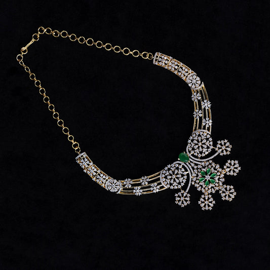 Emerald Floral Multi-Strand Necklace