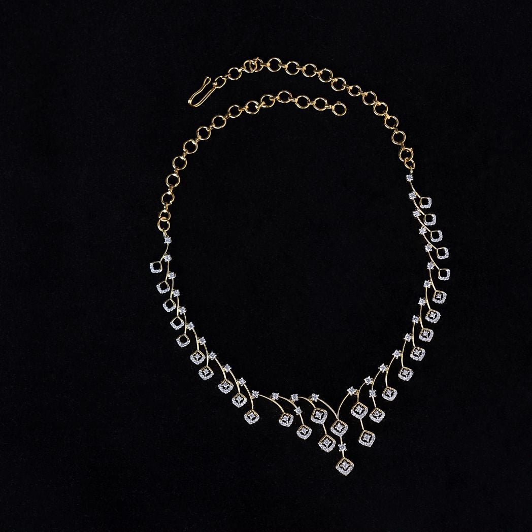V-Shaped Zircon Necklace