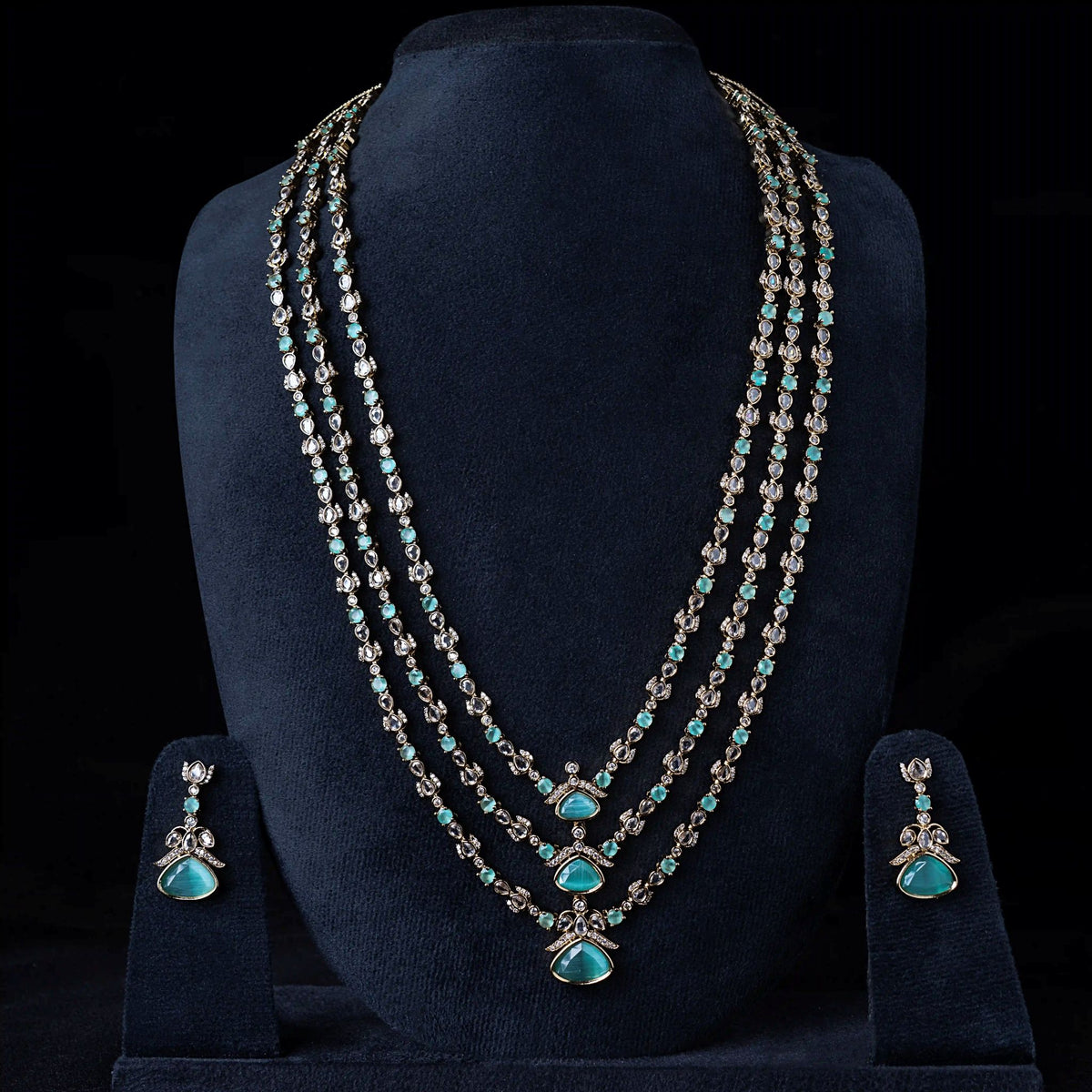 Multi-Layer Victorian Blue Statement Haaram