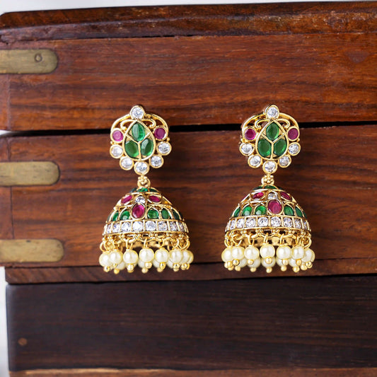Dual-Layer Green and Pink Floral Haaram