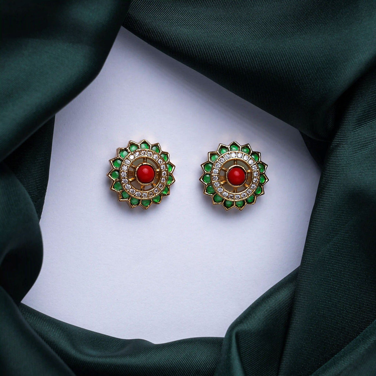 Coral Halo Sun Stud