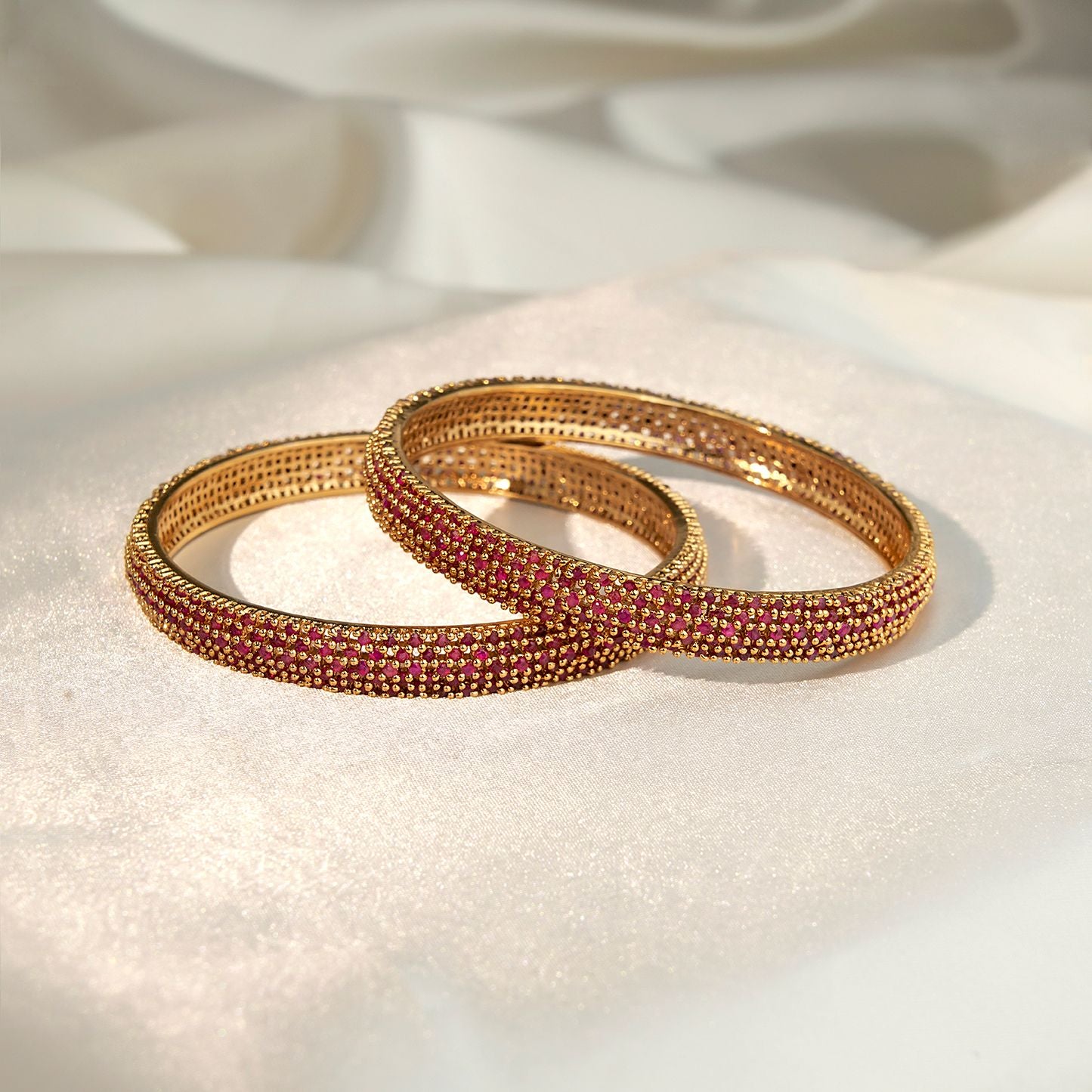 Pink Bead Bangles SM60113