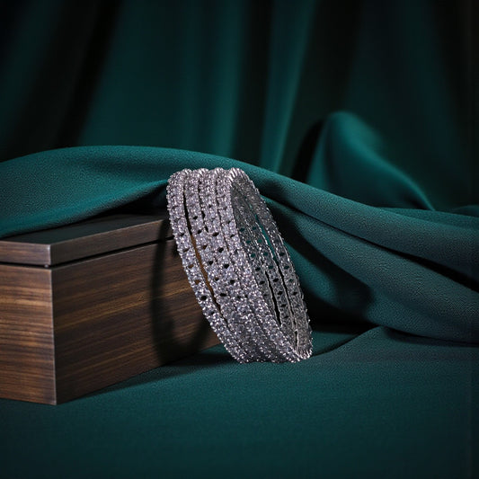 Silver-Luxe Party Bangles SM60122