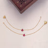 Jadau Lotus Anklets