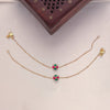 Jadau Lotus Petal Anklets