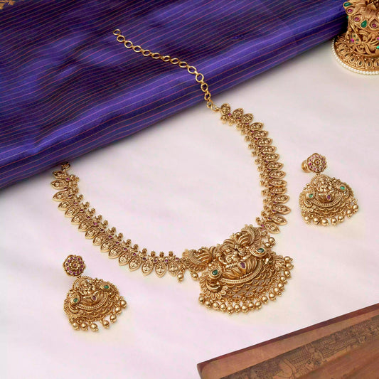 Leaf Lakshmi Necklace SM77252