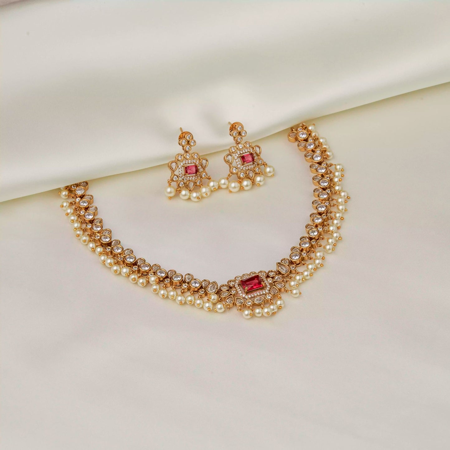 Traditional Pearl drop Necklace SM77107