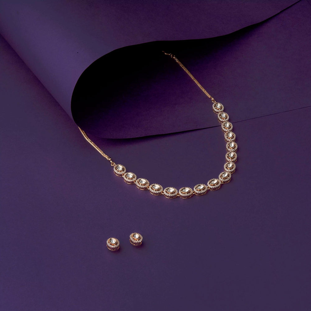 Rose Gold Oval Necklace