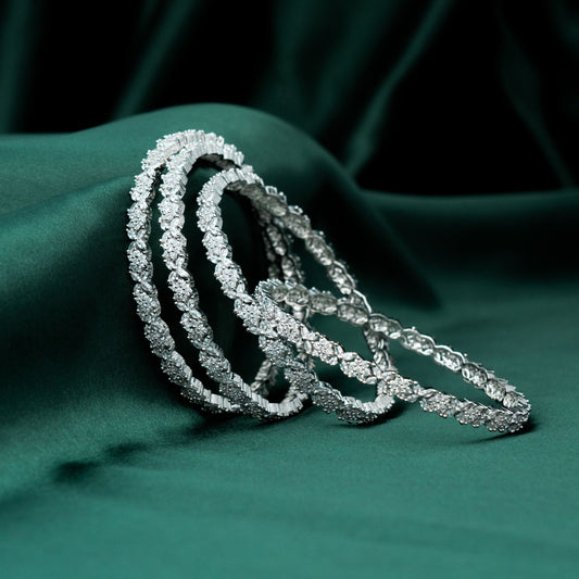 Silver-Luxe Party Bangles SM60118