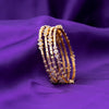 Gold Finish White Bangles