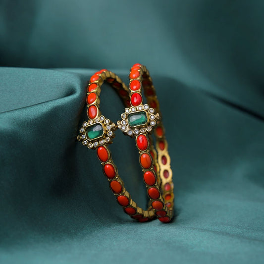 Emerald Coral Bangles SM63169