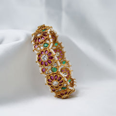 Ruby Emerald Pearl Kada SM60170