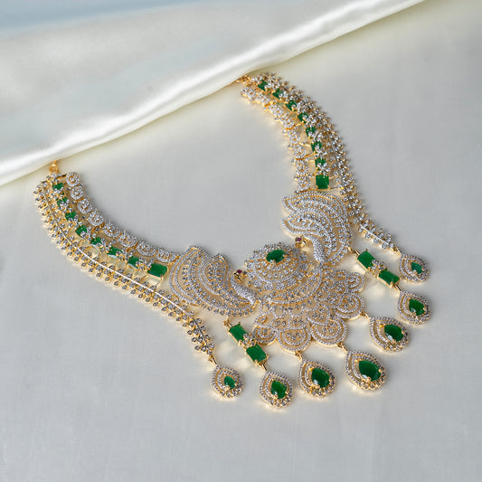Statement Emerald & Zircon Necklace SM77319
