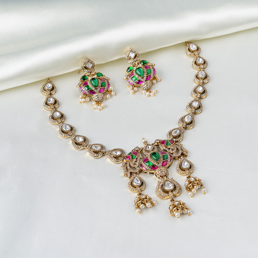 Polki Pearl Necklace