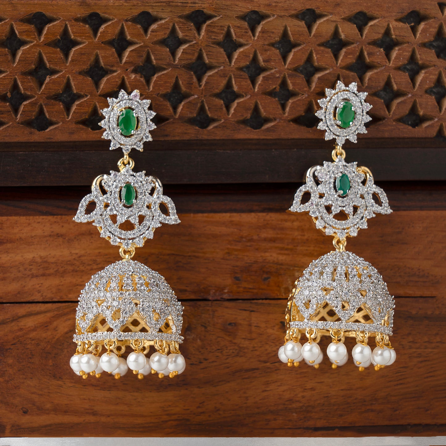 Statement Emerald & Zircon Necklace SM77319