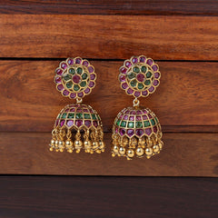 Floral Kemp Jhumka