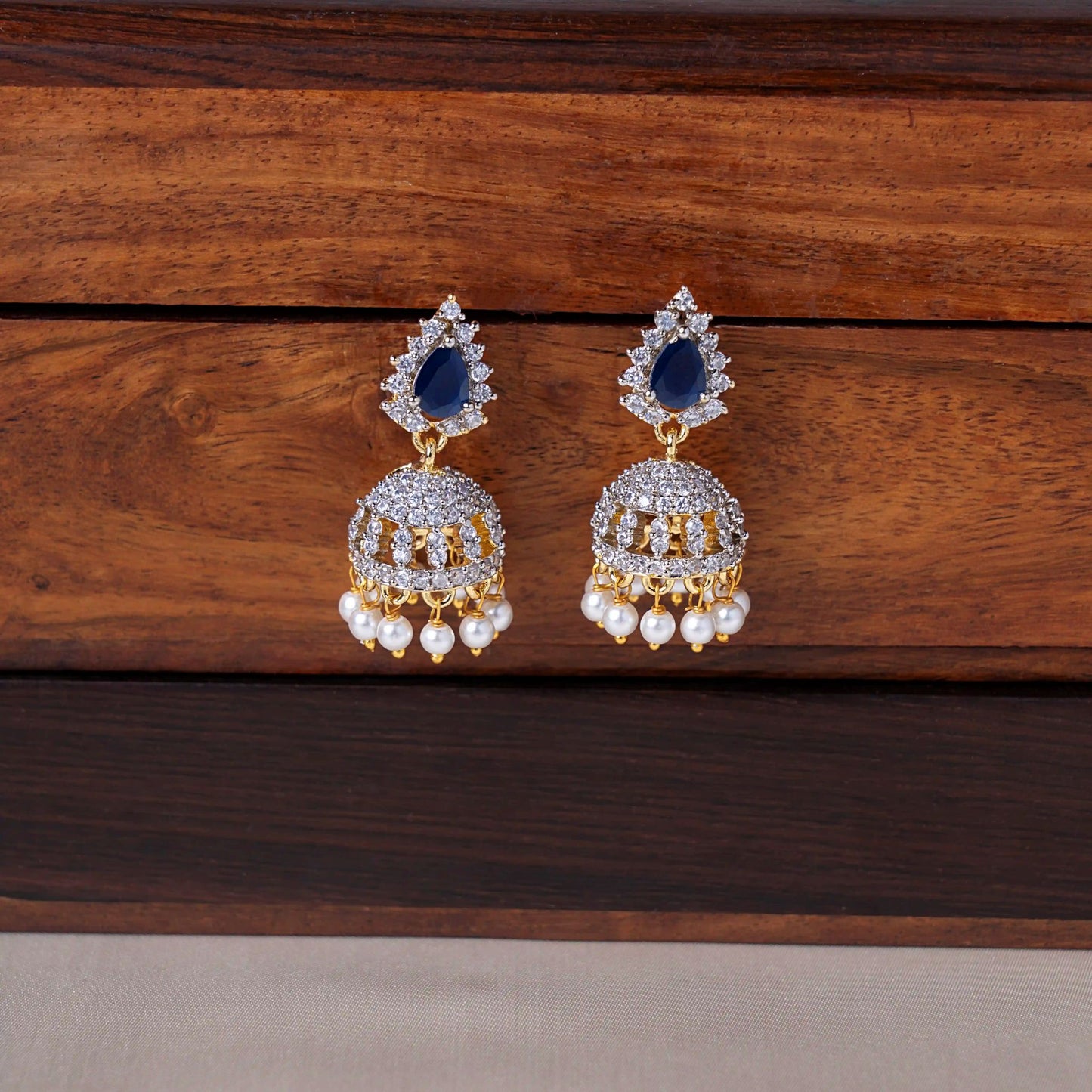 Royal Blue Jhumka