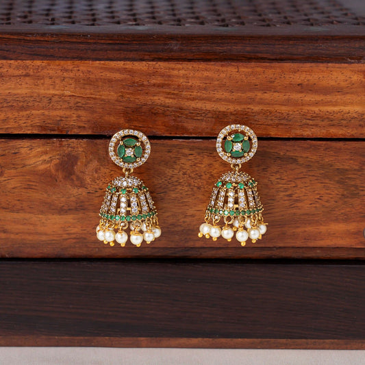 Emerald Pearl Jhumka