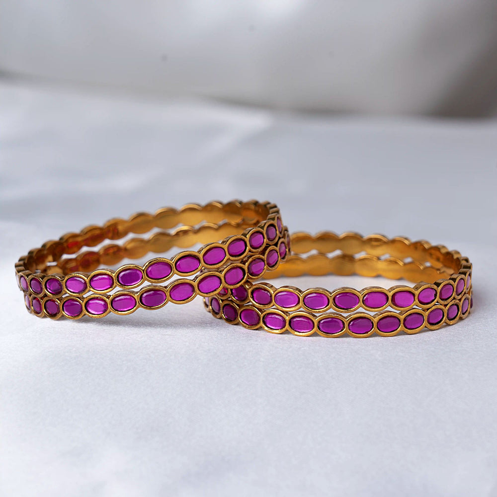 Oval Ruby Bangles