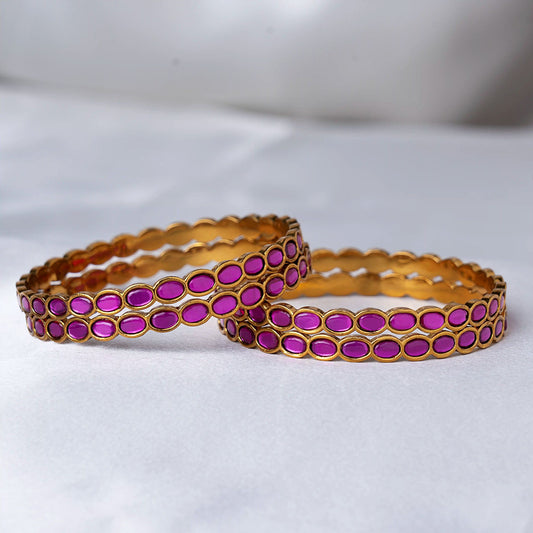 Oval Ruby Bangles