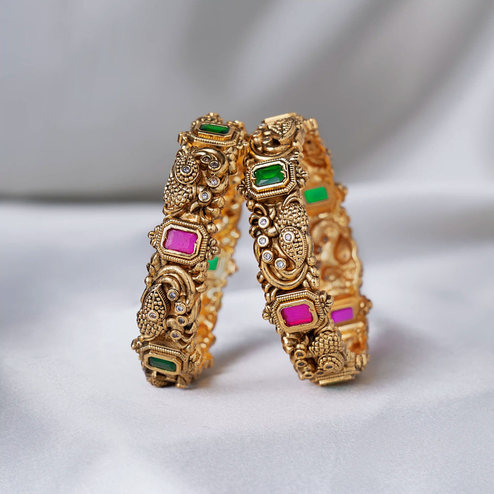 Swan Ruby Emerald Heritage Bangles
