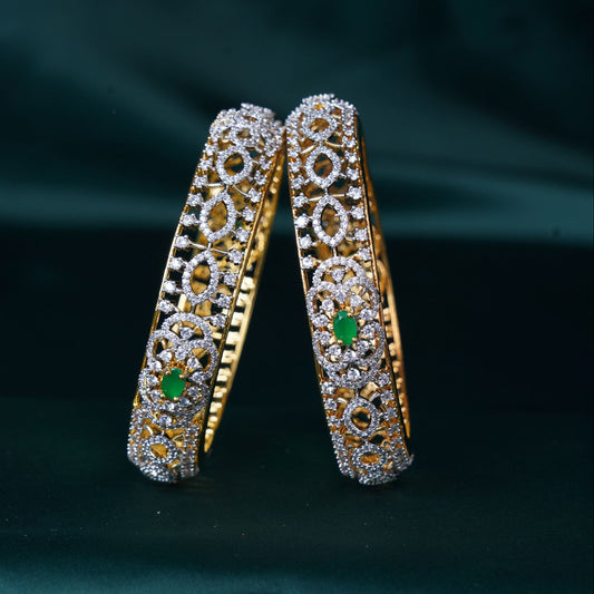 Emerald Zircon Bangles