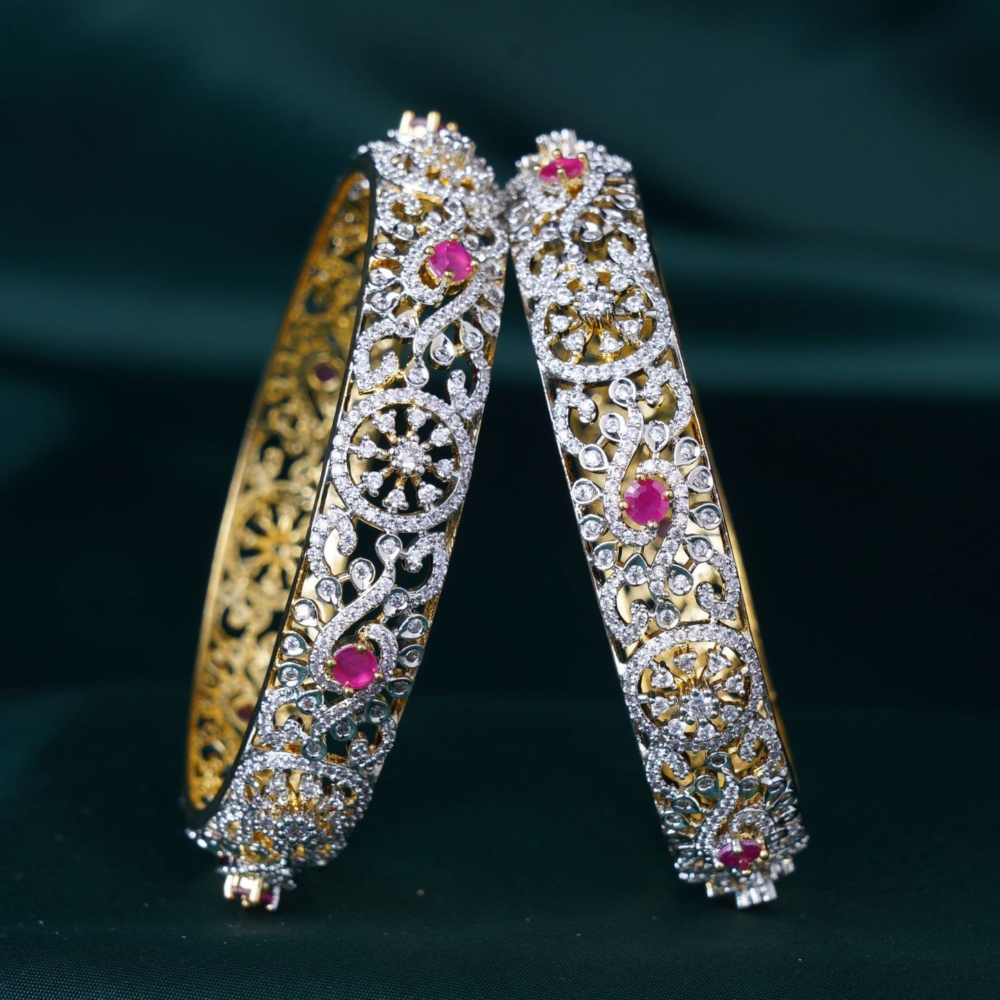 Ruby Bloom Statement Bangles