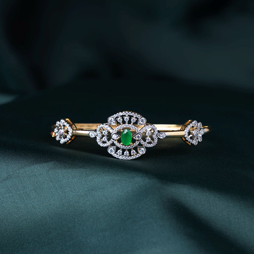 Emerald Glow Zircon Bracelet