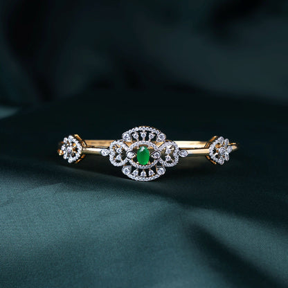 Emerald Glow Zircon Bracelet