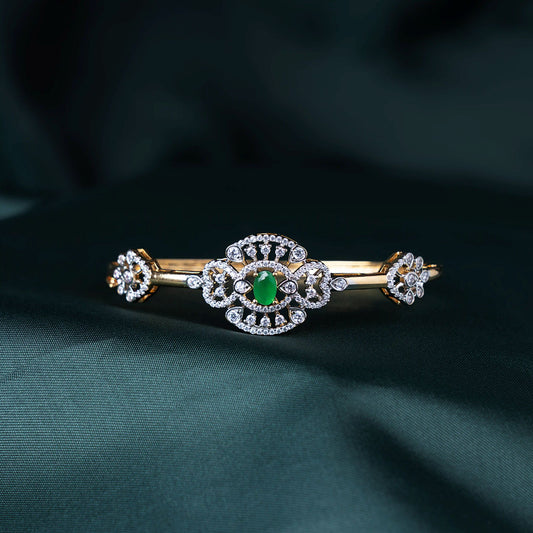 Emerald Glow Zircon Bracelet