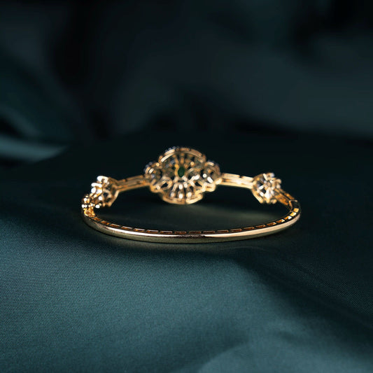 Emerald Glow Zircon Bracelet