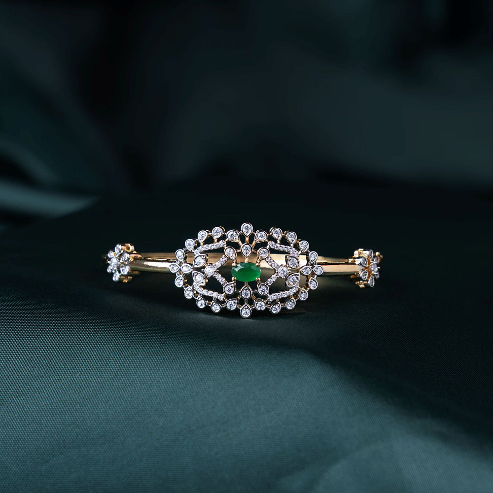 Emerald Floral Bracelet
