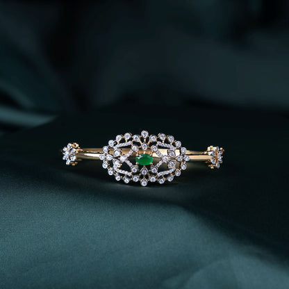 Emerald Floral Bracelet