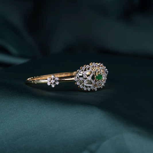 Emerald Floral Bracelet
