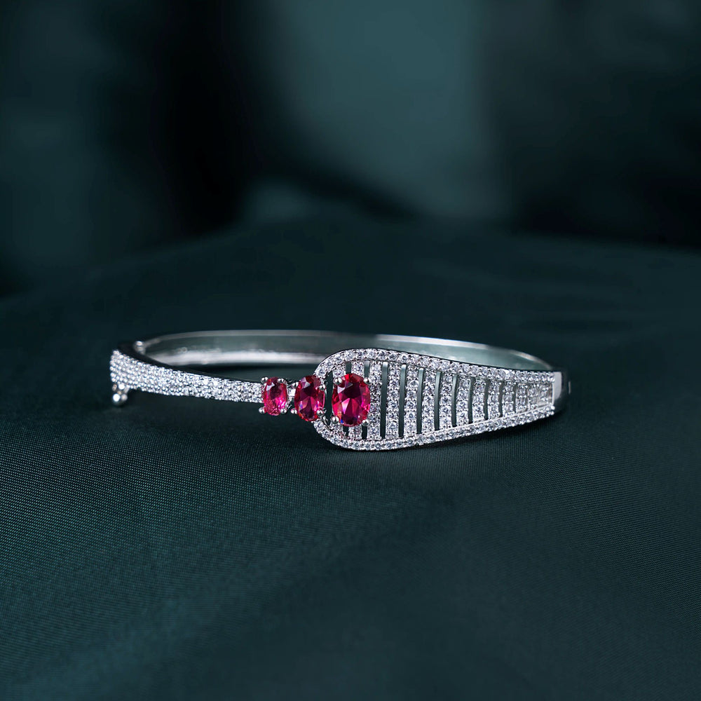 Classic Triple Ruby Bracelet
