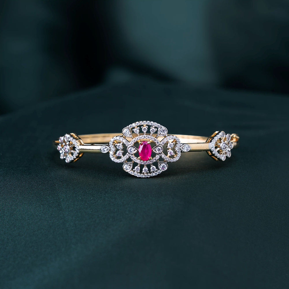 Ruby Glow Zircon Bracelet
