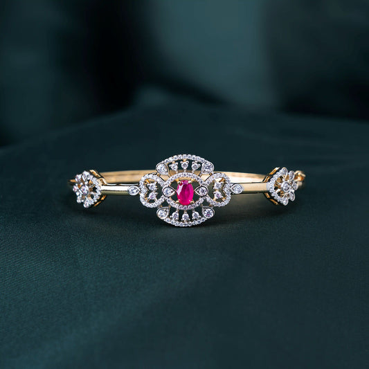 Ruby Glow Zircon Bracelet