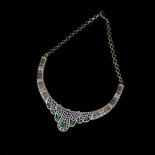 Emerald Multi-Strand Zircon Necklace