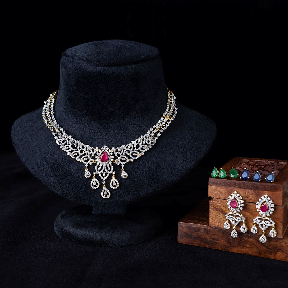 Interchangeable Zircon Statement Necklace