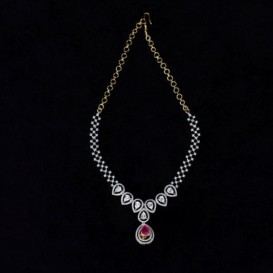 Pear Zircon Interchangeable Pendant Necklace