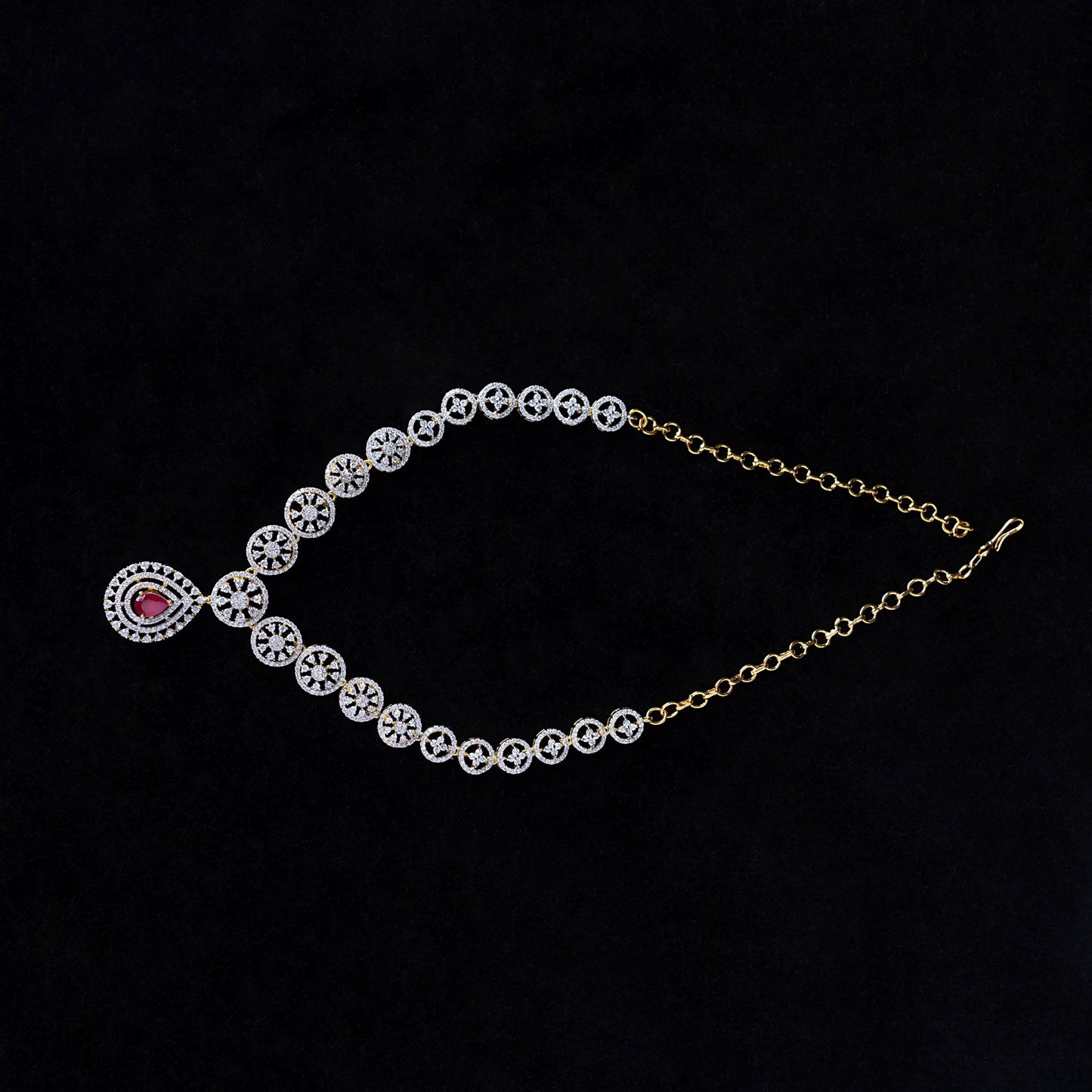 Floral Interchangeable Zircon Necklace