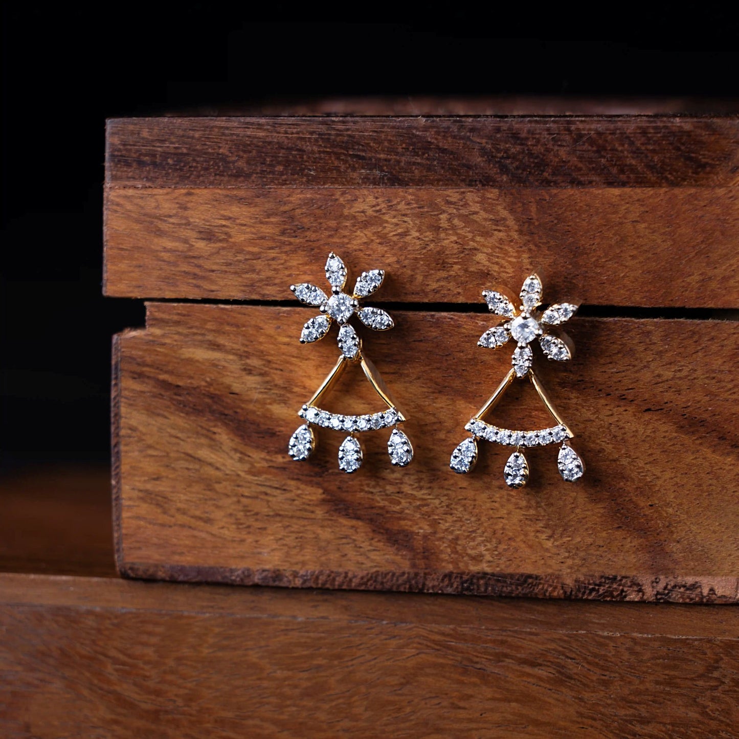 Floral Cluster Zircon Necklace