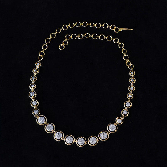 Textured Circular-Link Necklace