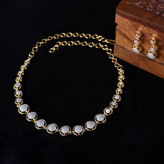 Textured Circular-Link Necklace