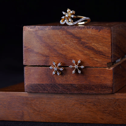 Floral Zircon Necklace