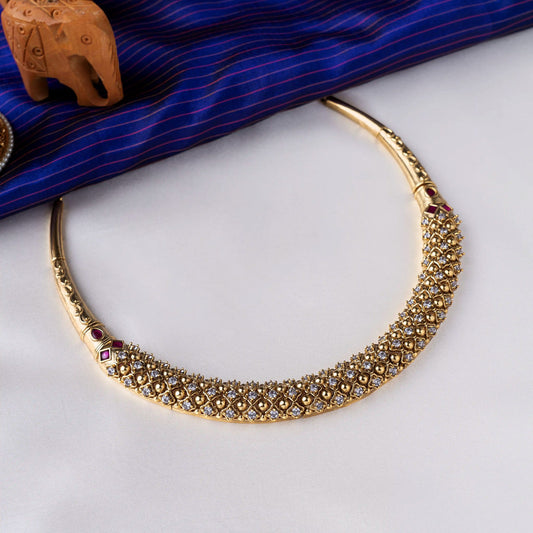 Classic Zircon Pink Hasli Necklace