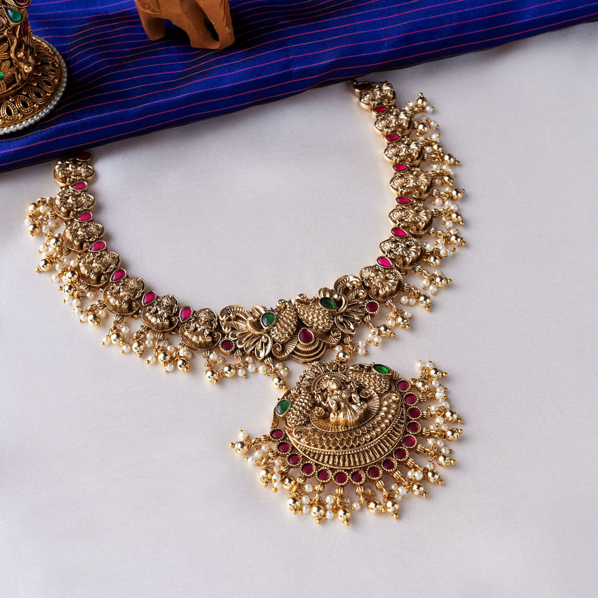 Lakshmi Peacock Grandeur Necklace