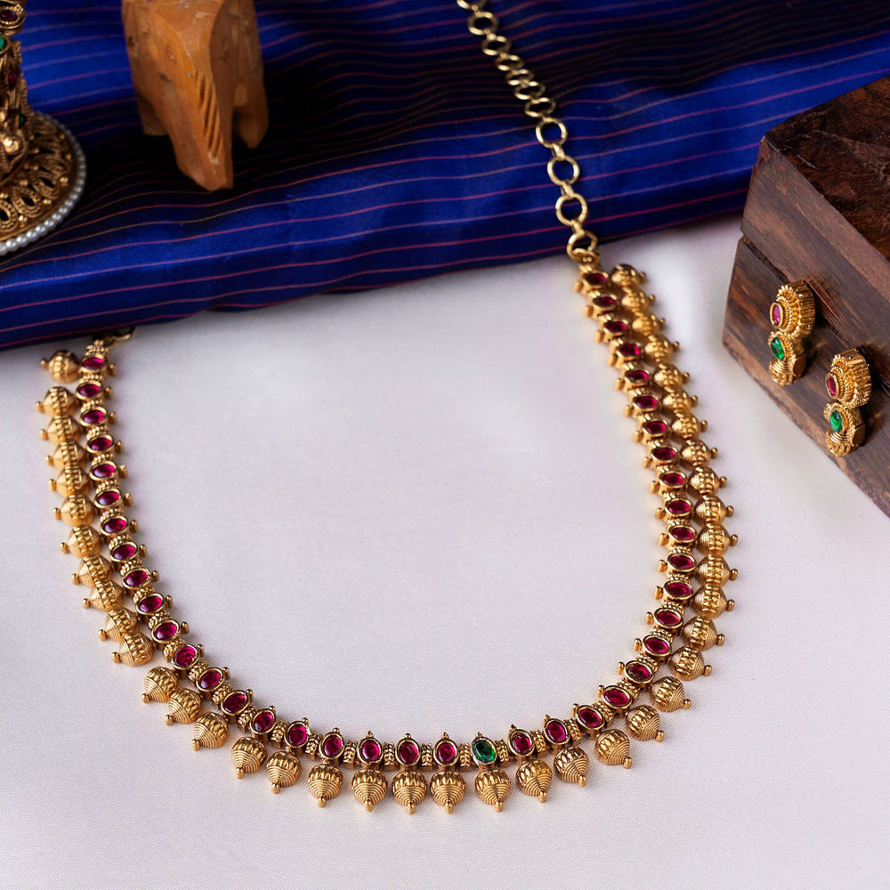 Ruby Petal Classic Necklace