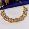 Elephant Zircon Curve Necklace